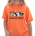 Halloween "Chick or Treat" Spooky chicken design Women Short Sleeve T Shirt