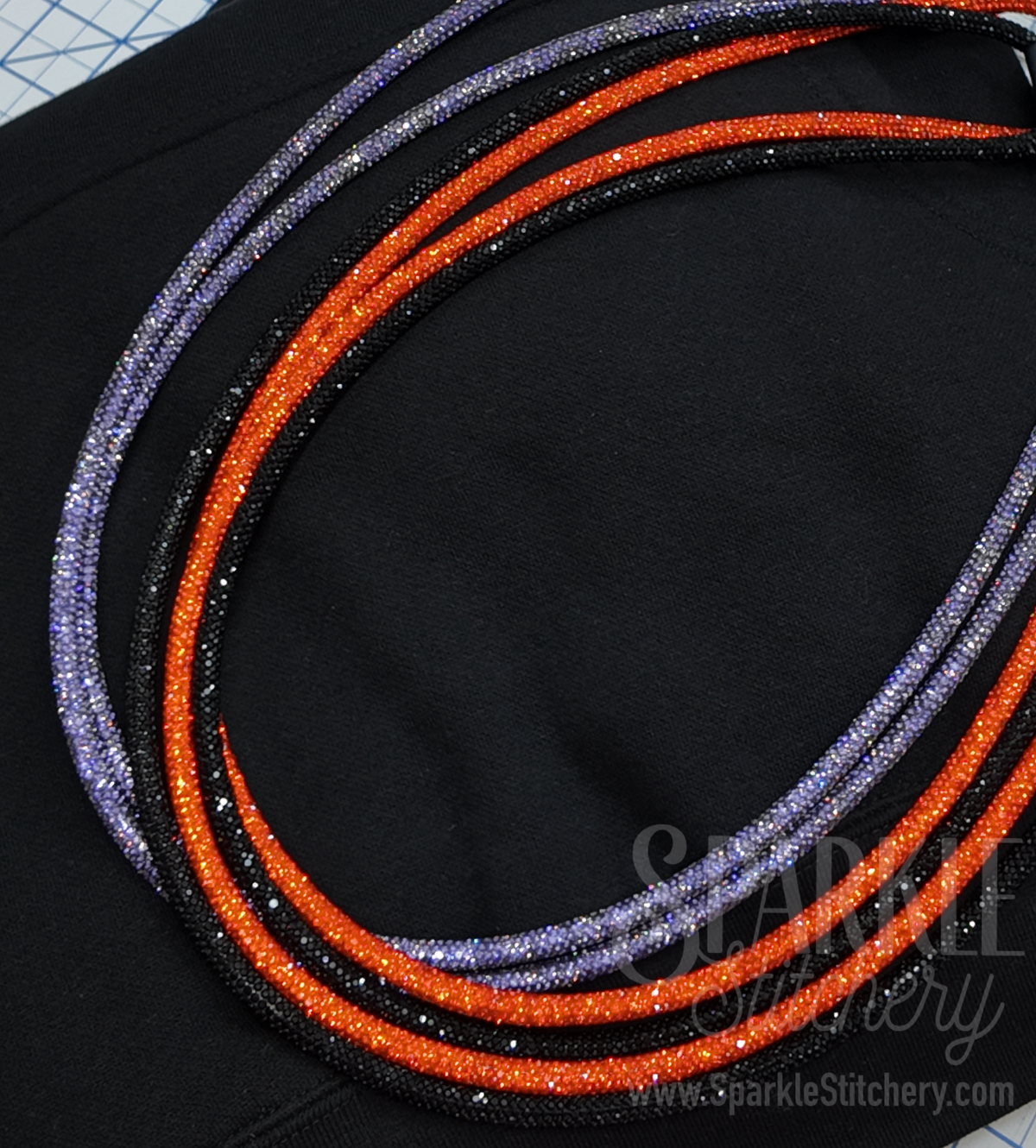 Halloween "Spooky Vibes" Embroidery Design Black Hoodies. (Optional Bling Cord Upgrade)